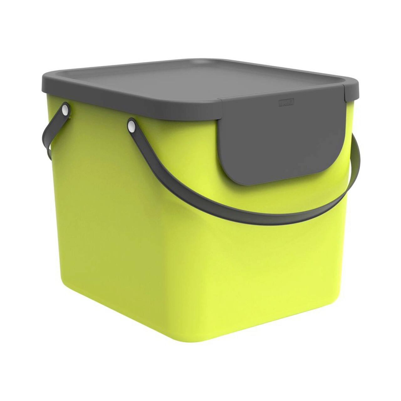 Cos de gunoi pentru colectare selectiva Albula, Rotho, 40 L, plastic, verde lime - imagine 6